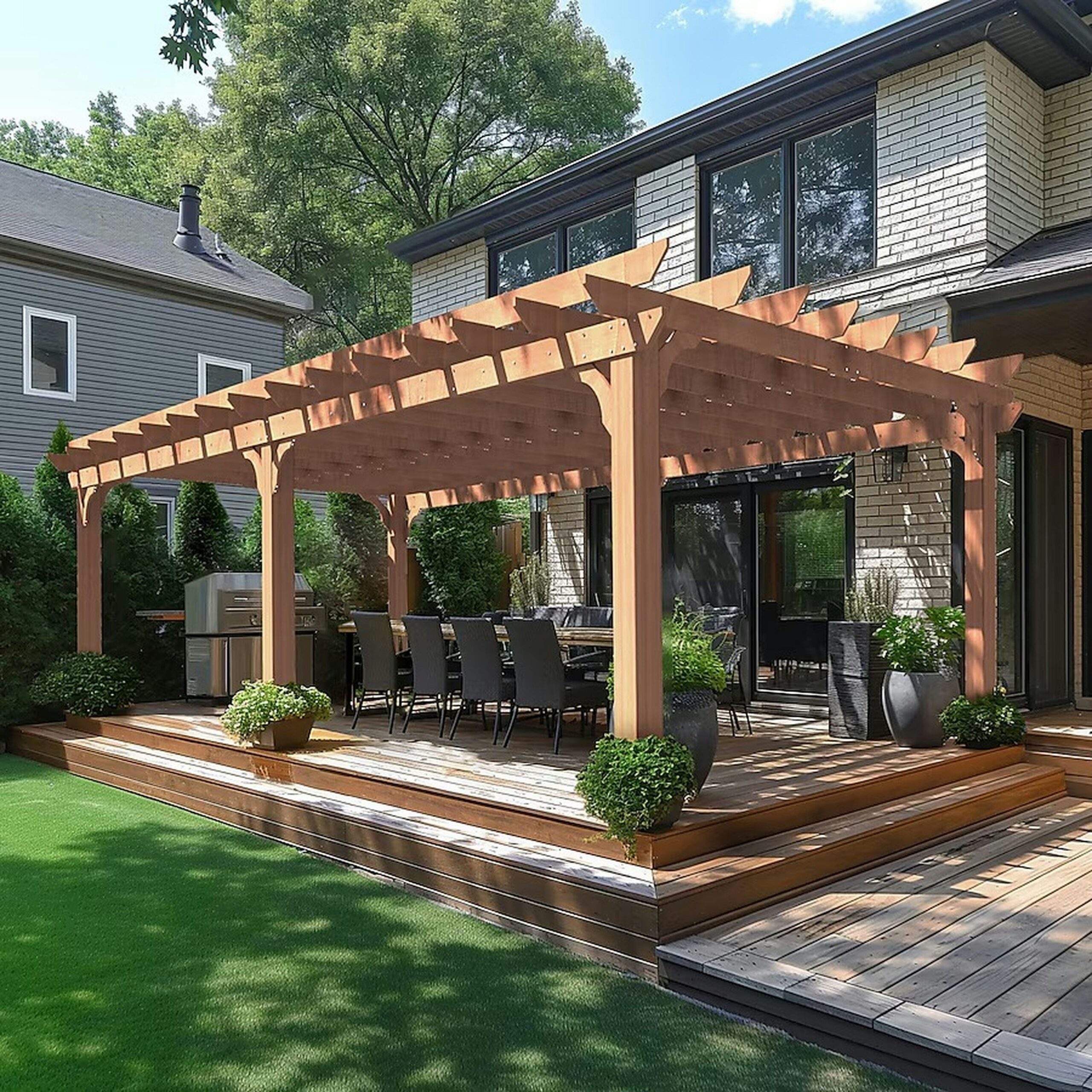 Covered deck and pergola Star Idaho